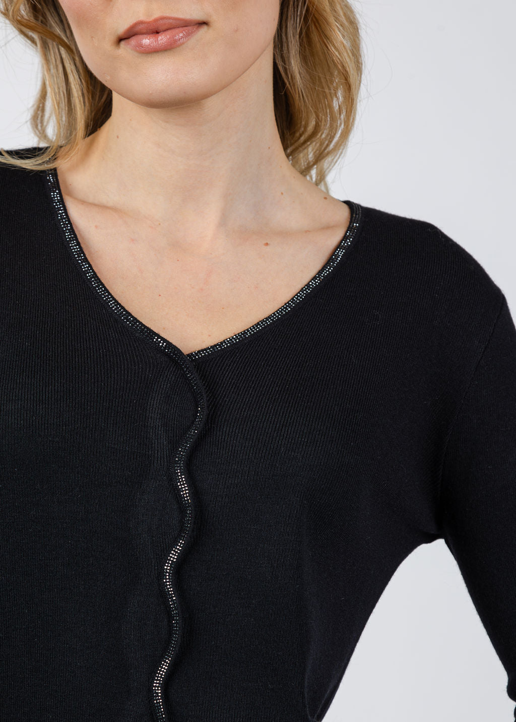 Spanner/Gaby Zara Sparkle Sweater in Black available at Barbara Katz