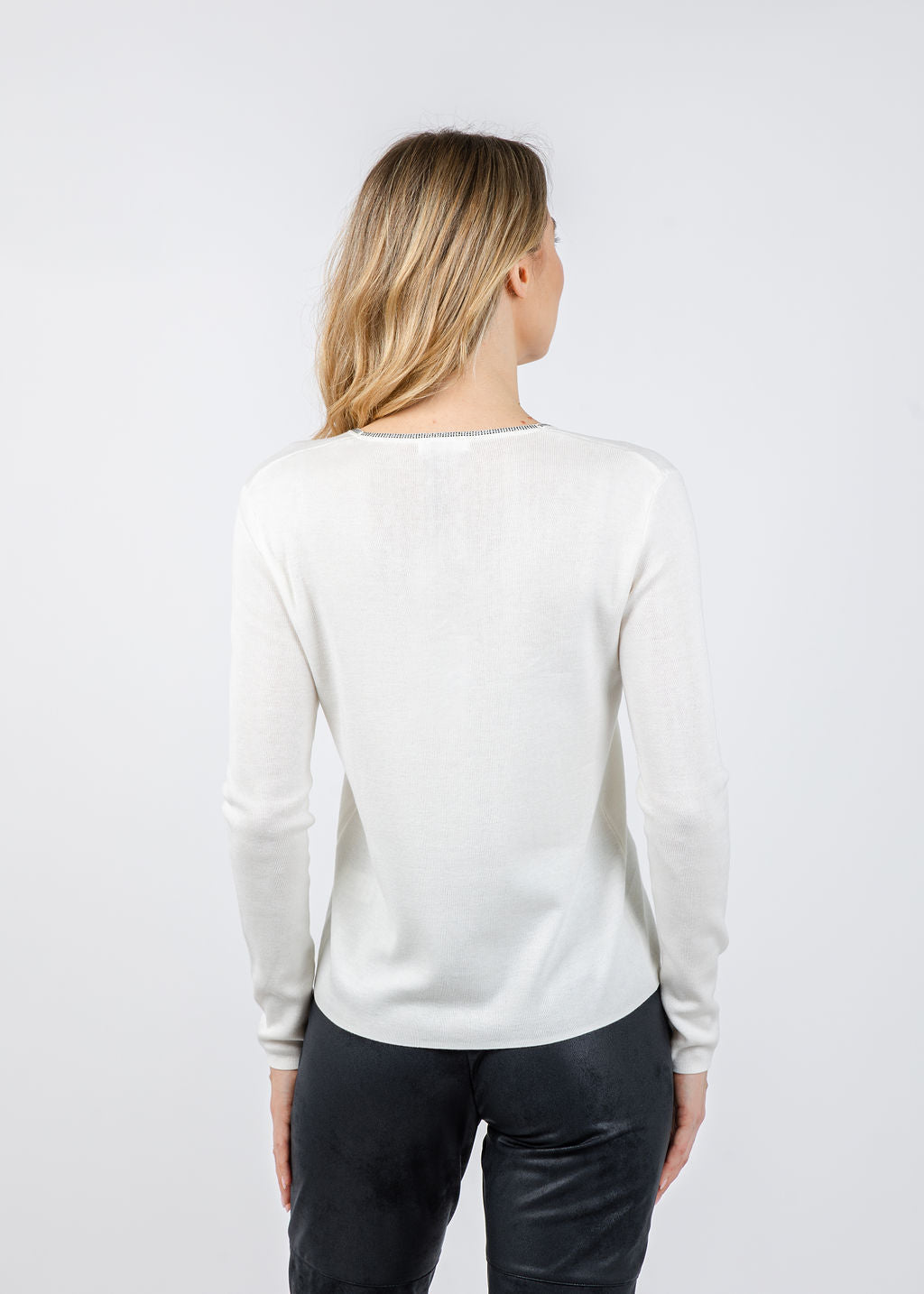 Spanner/Gaby Zara Sparkle Sweater in Ivory available at Barbara Katz