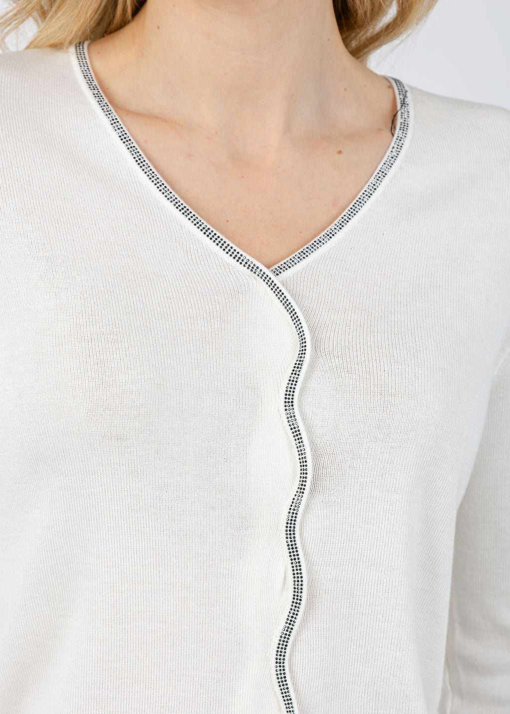 Spanner/Gaby Zara Sparkle Sweater in Ivory available at Barbara Katz