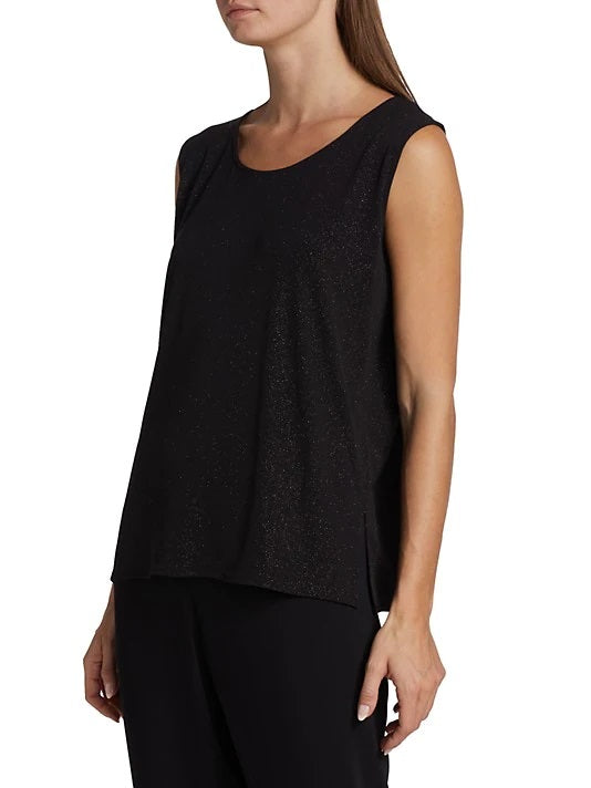 Caroline Rose Sparkle Knit Tank - Black