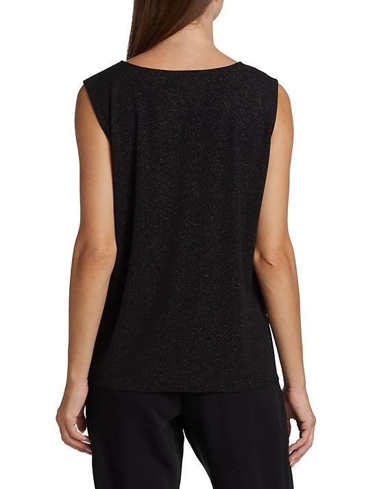 Caroline Rose Sparkle Knit Tank - Black