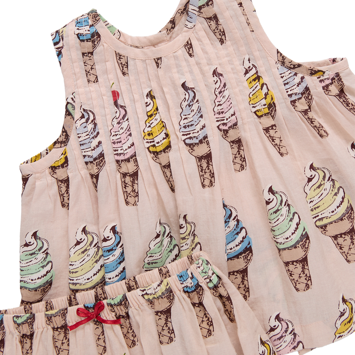 Pink Chicken Baby Girls Jaipure 2-Piece Set - Pink Soft Serve available at Barbara Katz