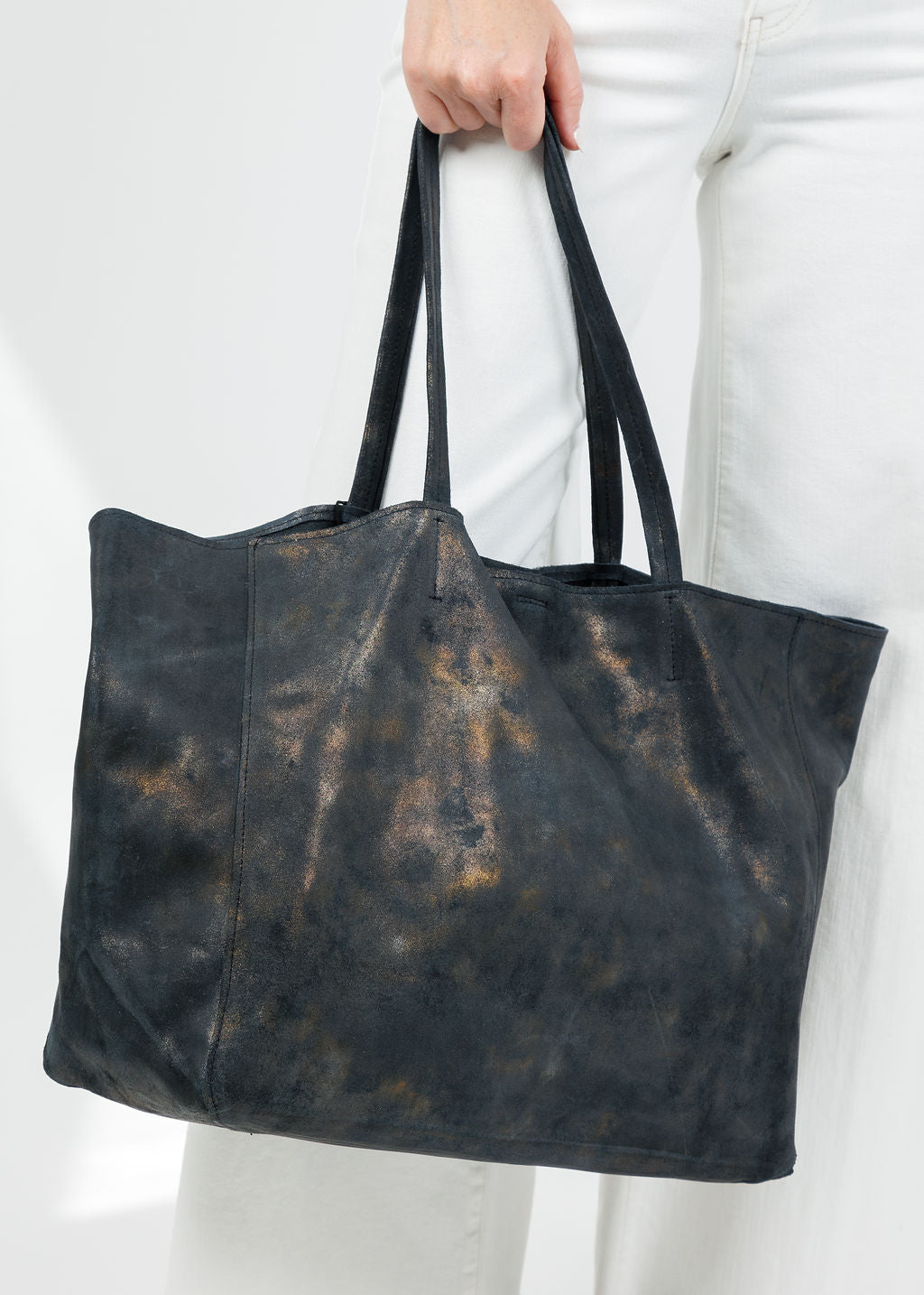 Streets Ahead Large Tote in Navy available at Barbara Katz