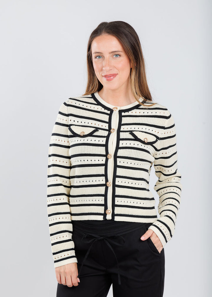 Suncoo Ganeo Cardigan in Creme available at Barbara Katz