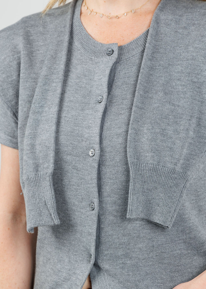 Suncoo Genna Sweater in Gris Chine available at Barbara Katz