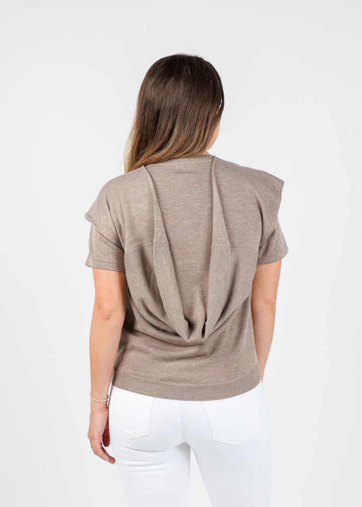 Suncoo Genna Sweater in Taupe available at Barbara Katz