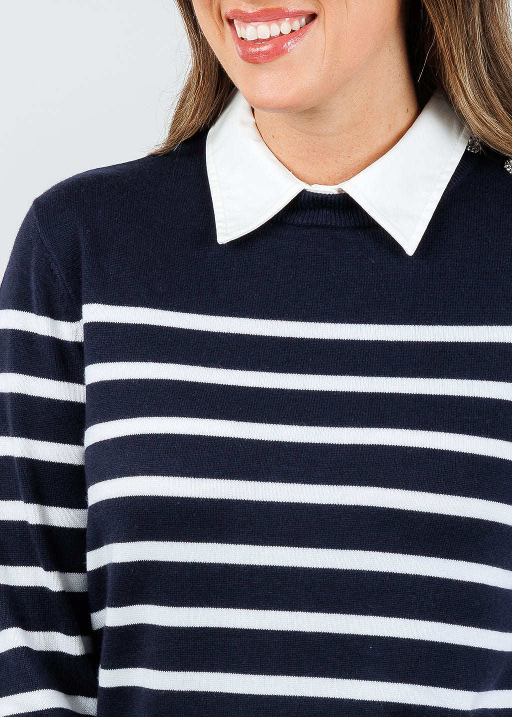 Suncoo Pilgrimi Sweater in Bleu Nuit available at Barbara Katz