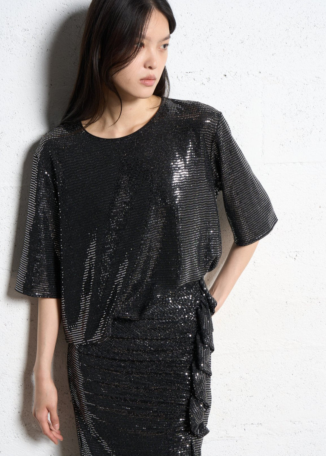 Suncoo Maiween Top in Argent available at Barbara Katz