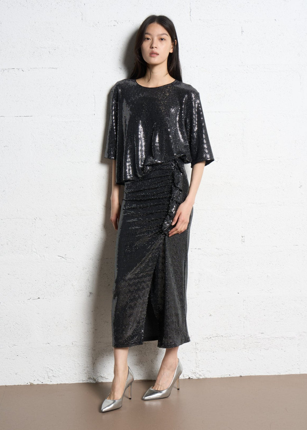 Suncoo Maiween Top in Argent available at Barbara Katz