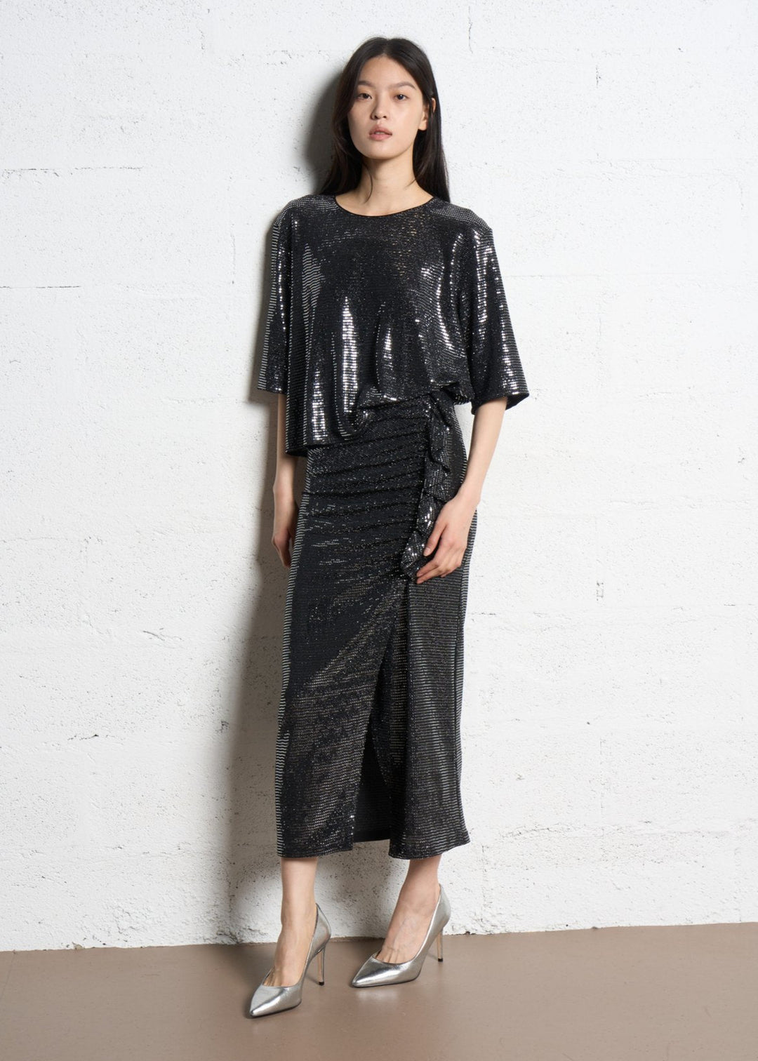 Suncoo Maiween Top in Argent available at Barbara Katz