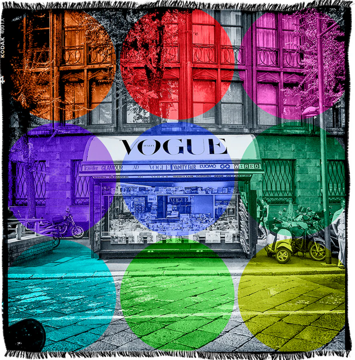 Suzi Roher Lila, Vogue Dots Scarf available at Barbara Katz