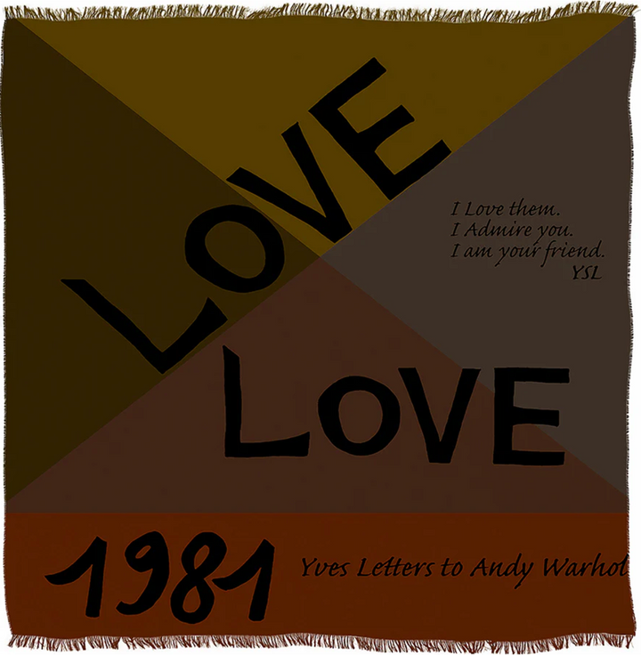 Suzi Roher Lila, YSL Love Letter Scarf available at Barbara Katz