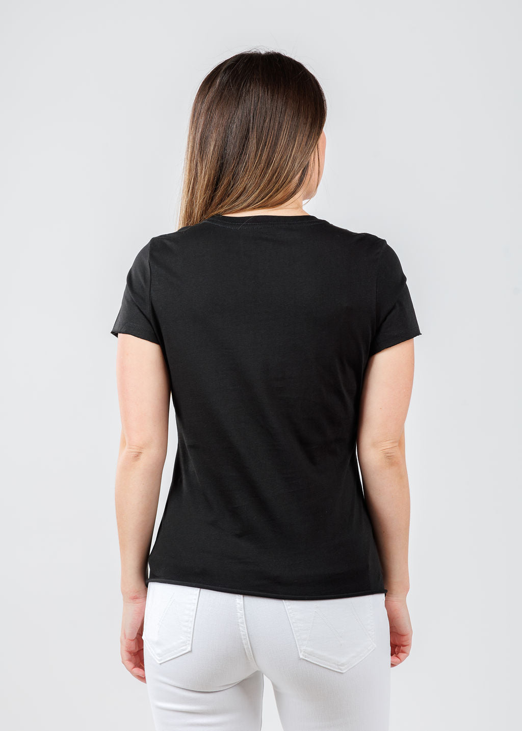 Suzy T Love Heart Top in Black available at Barbara Katz