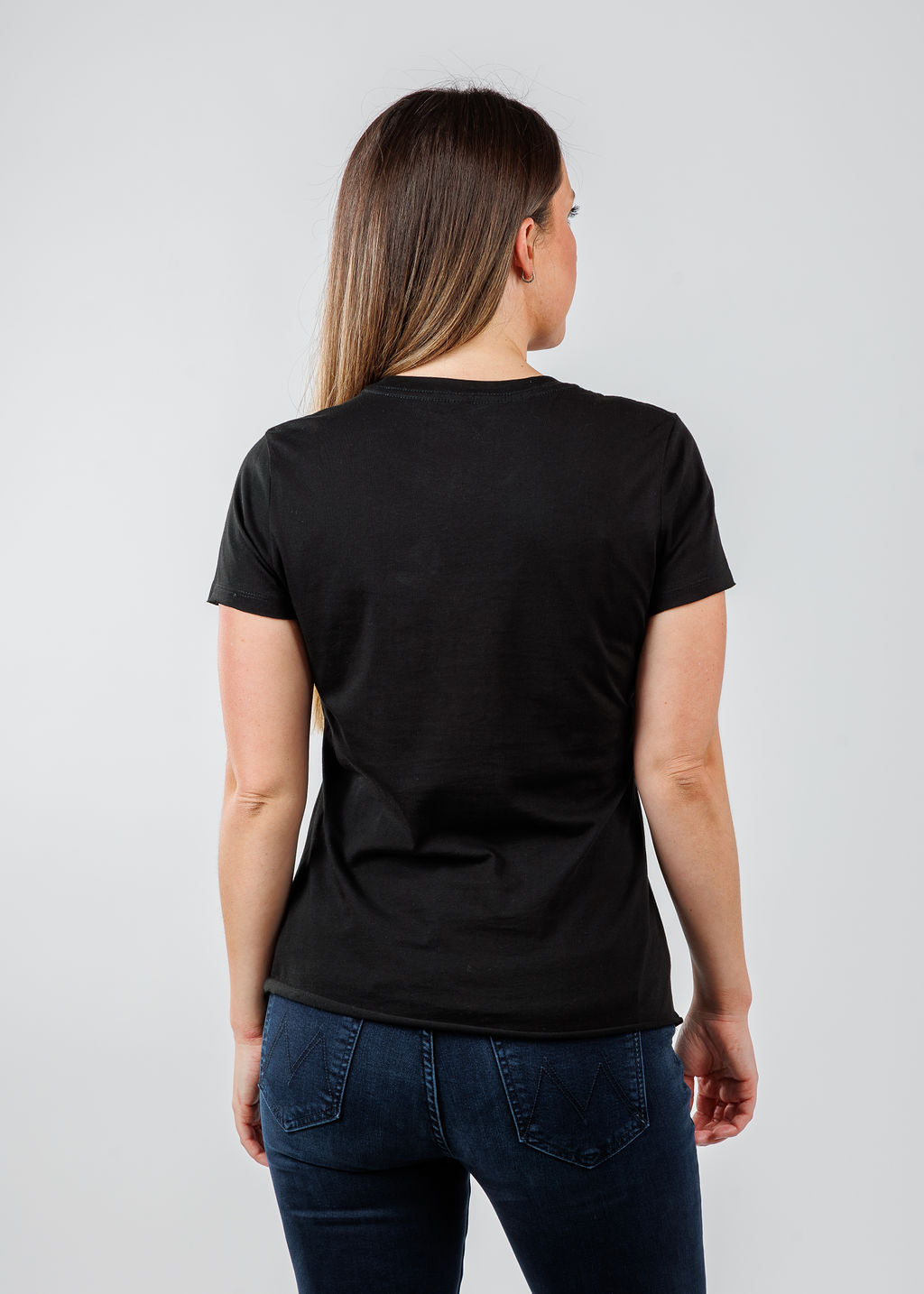 Suzy T Nina Double Heart Top in Black available at Barbara Katz