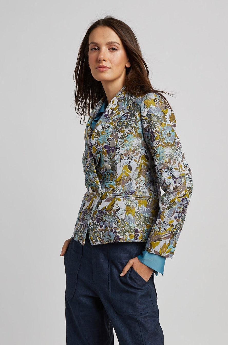 Adroit Atelier Taylor Double Breasted Floral Blazer