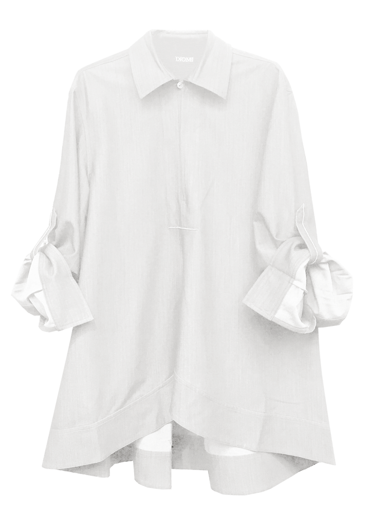 Diomi Tunic Blouse in White available at Barbara Katz