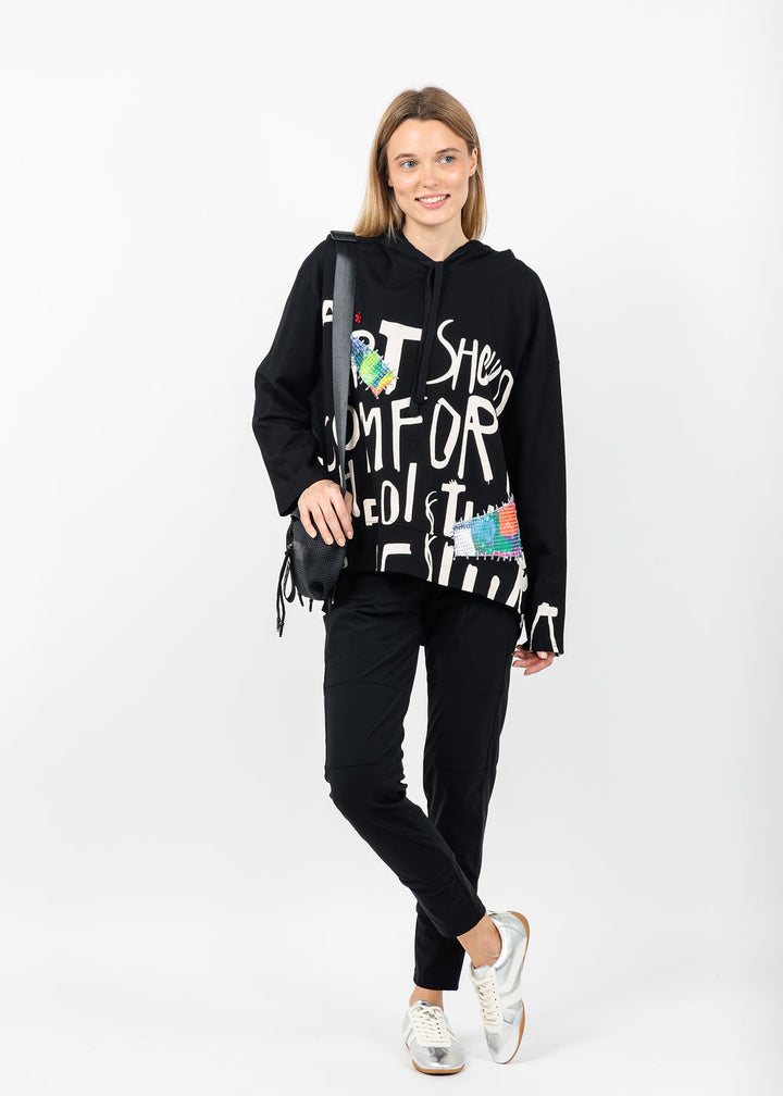 Terra Art Graffiti Hoodie in Black available at Barbara Katz