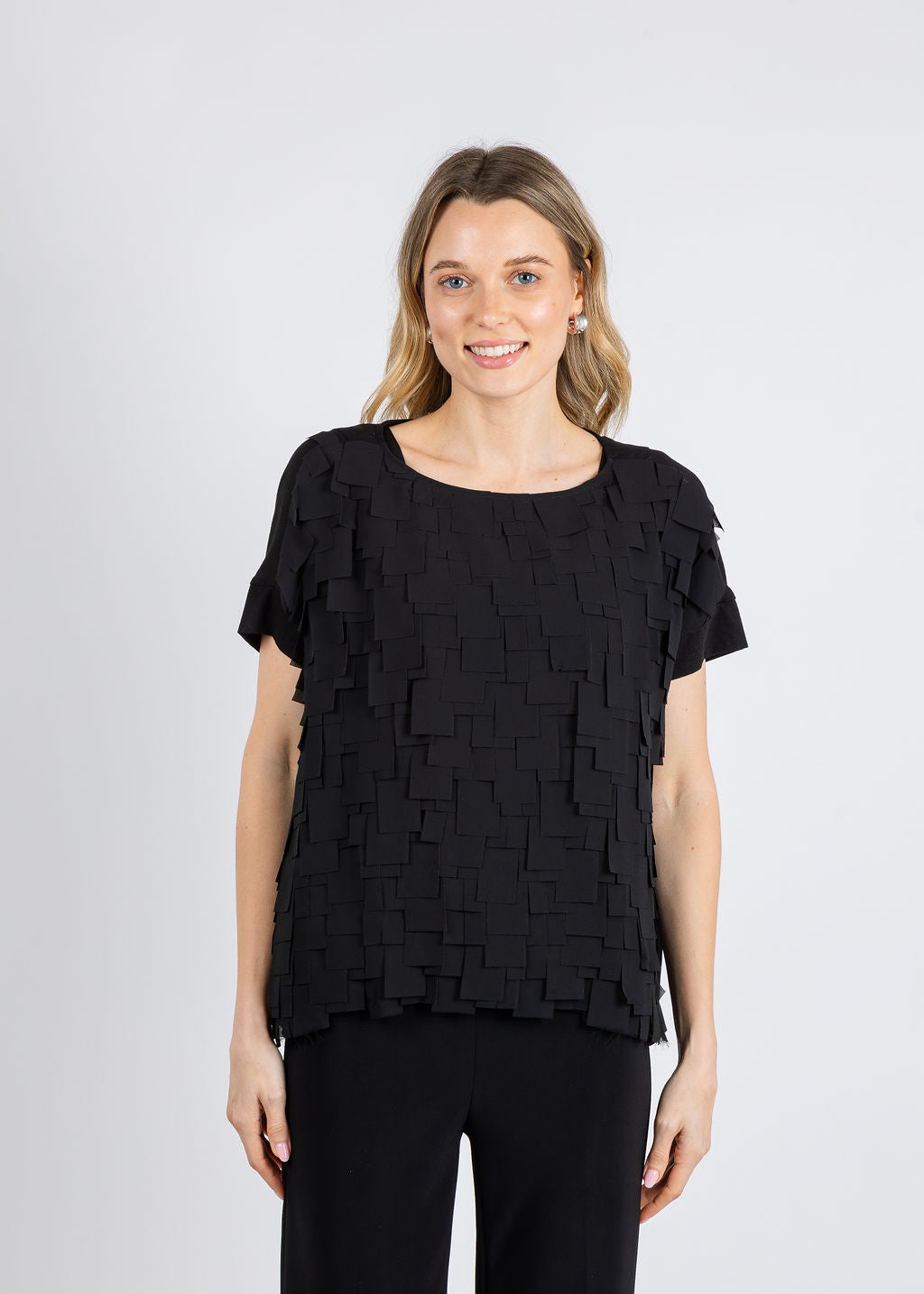 Terra Confetti Top in Black available at Barbara Katz