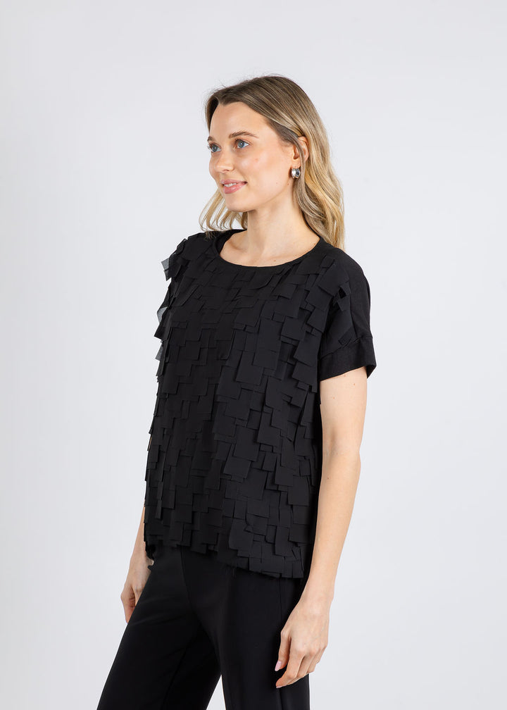 Terra Confetti Top in Black available at Barbara Katz