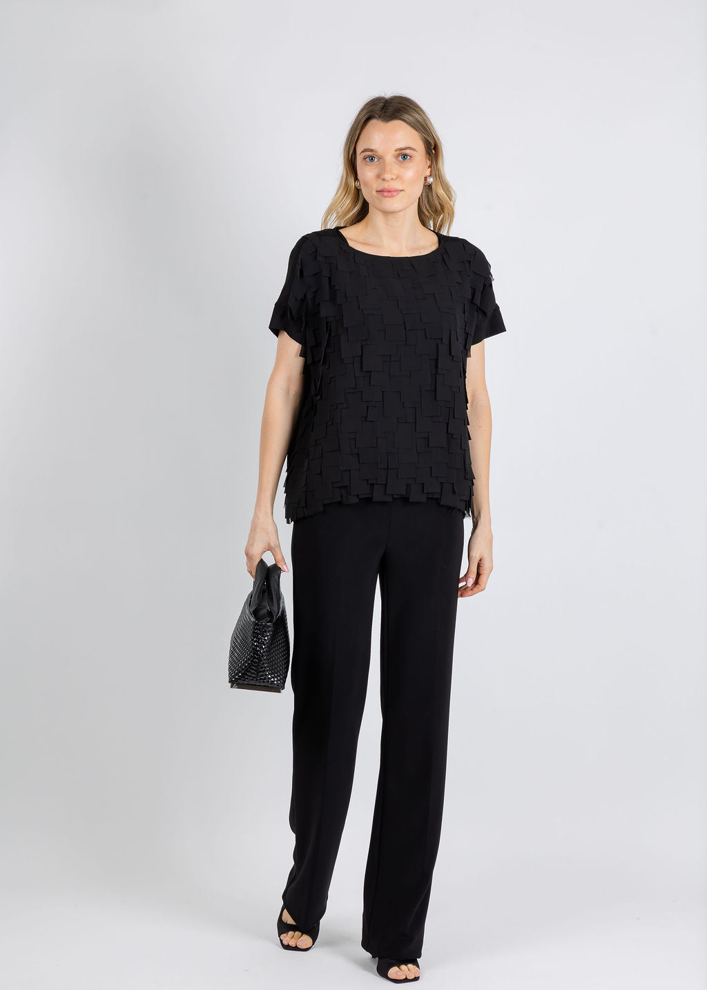 Terra Confetti Top in Black available at Barbara Katz