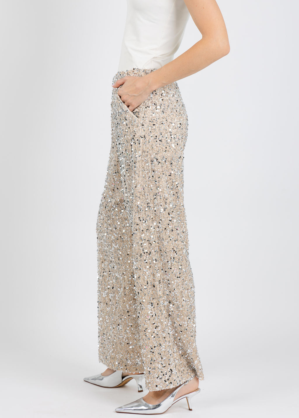 Terra Iana Pants in Champagne available at Barbara Katz