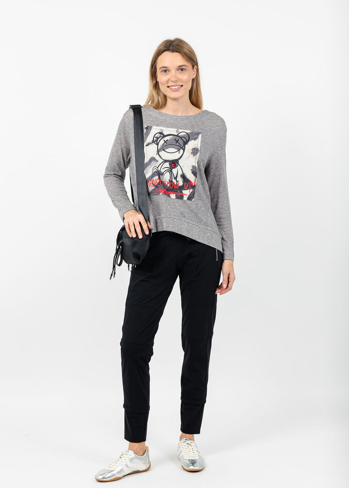 Terra Never Grow Up Graphic Sweater in Cement available at Barbara Katz