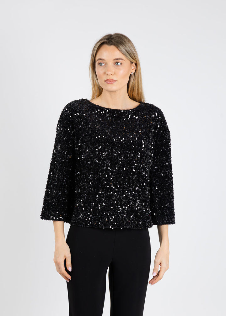 Terra Sparkle Tunic in Black available at Barbara Katz