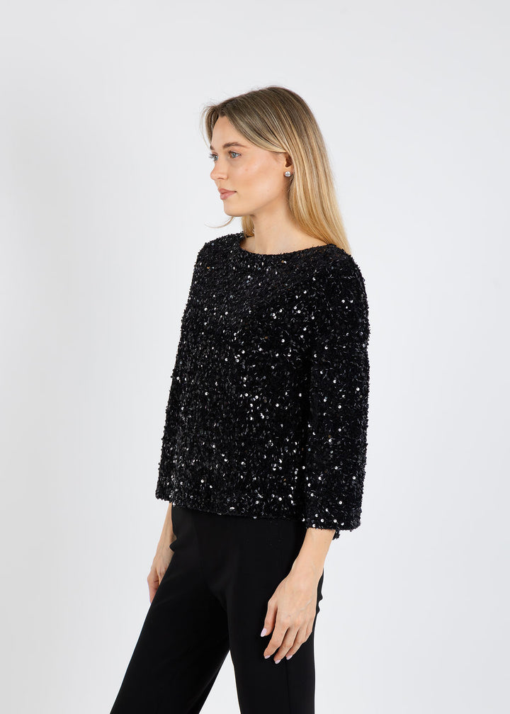 Terra Sparkle Tunic in Black available at Barbara Katz