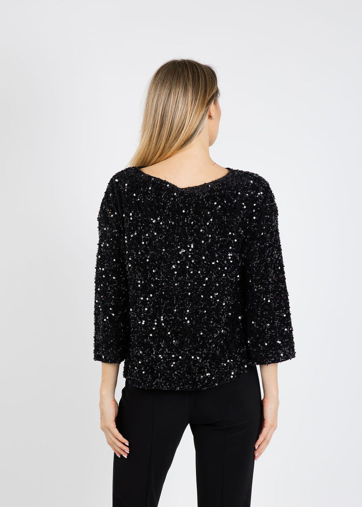 Terra Sparkle Tunic in Black available at Barbara Katz