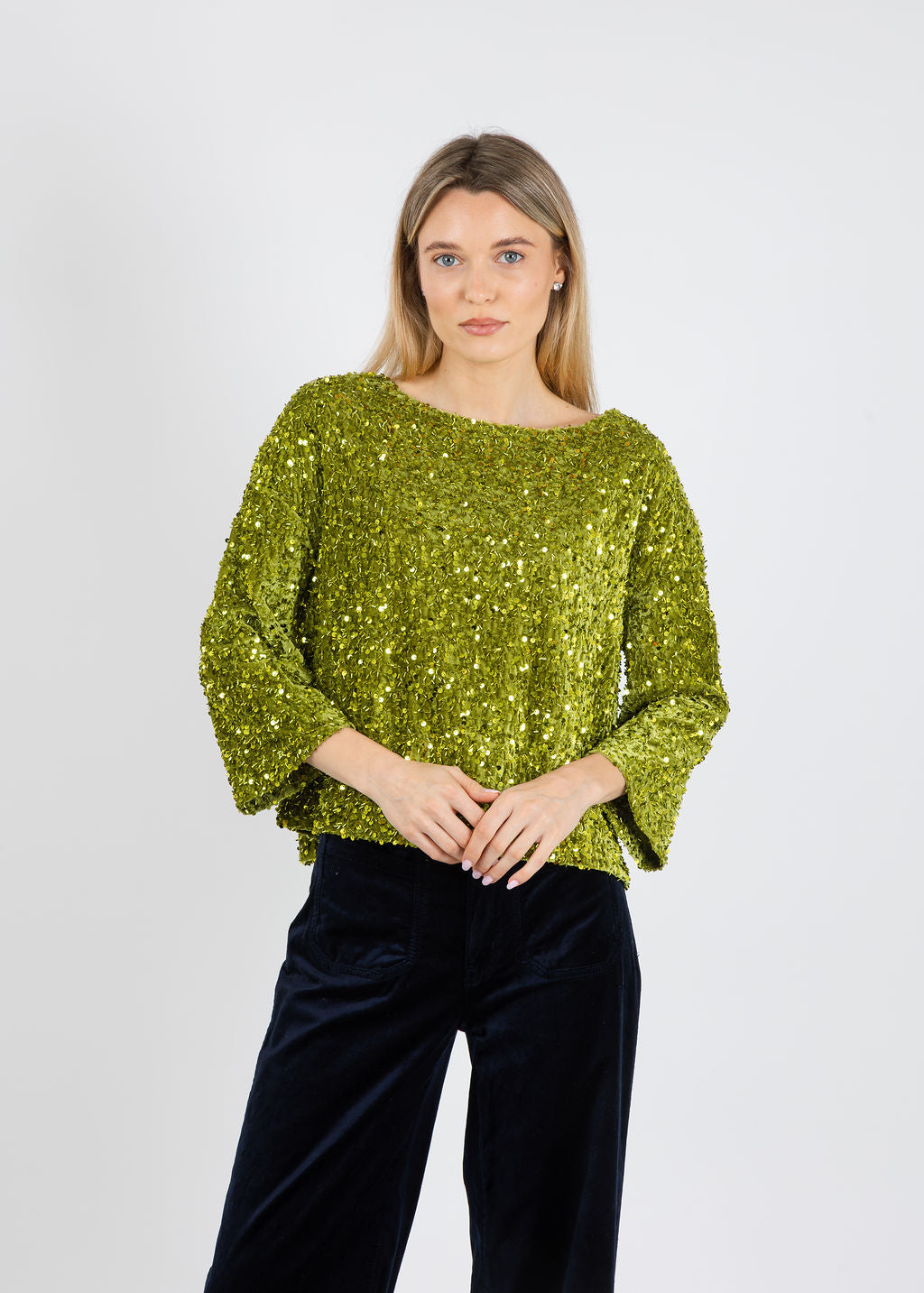 Terra Sparkle Tunic in Green available at Barbara Katz