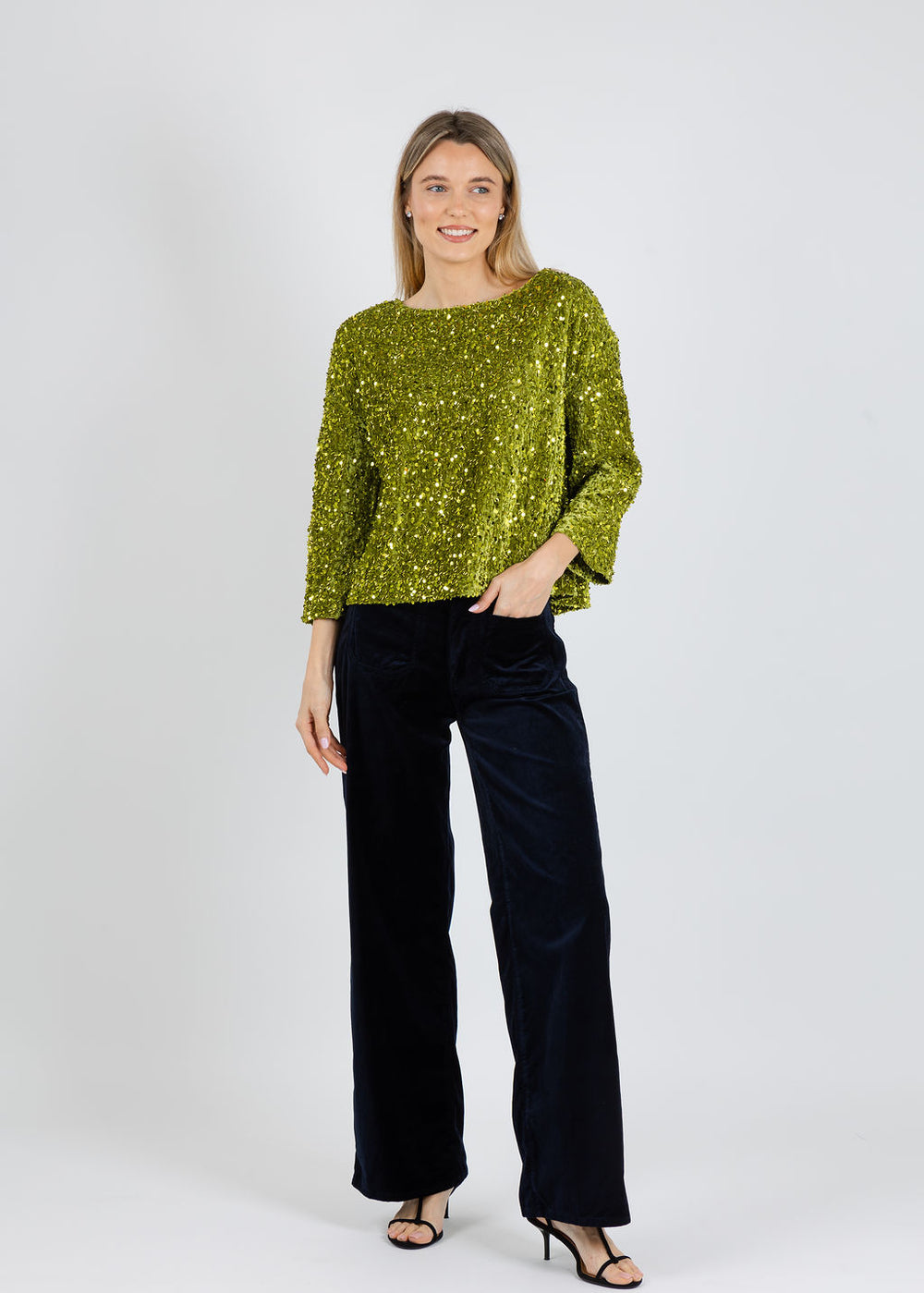 Terra Sparkle Tunic in Green available at Barbara Katz