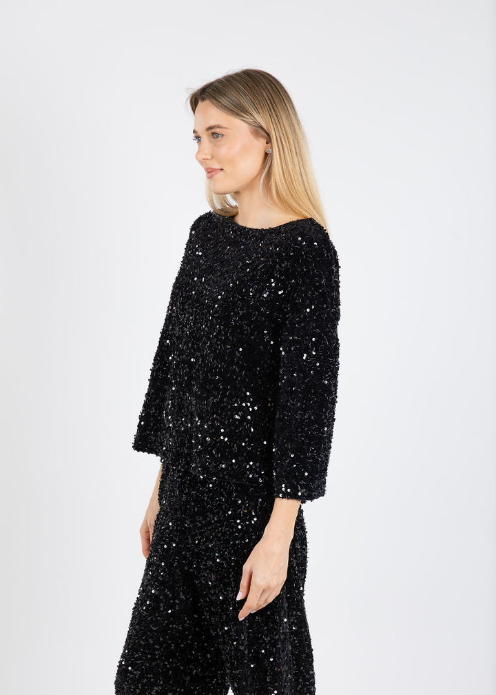 Terra Sparkle Tunic in Black available at Barbara Katz