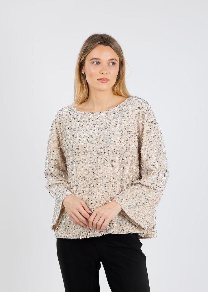 Terra Sparkle Tunic in Champagne available at Barbara Katz