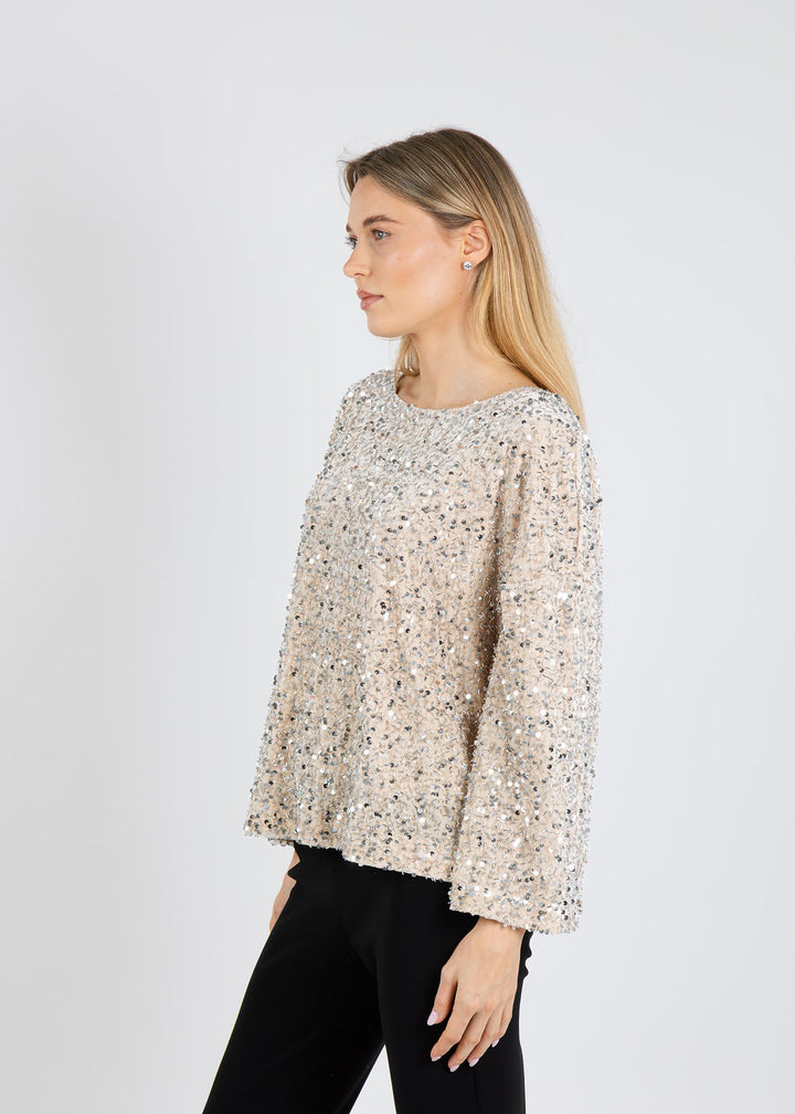 Terra Sparkle Tunic in Champagne available at Barbara Katz