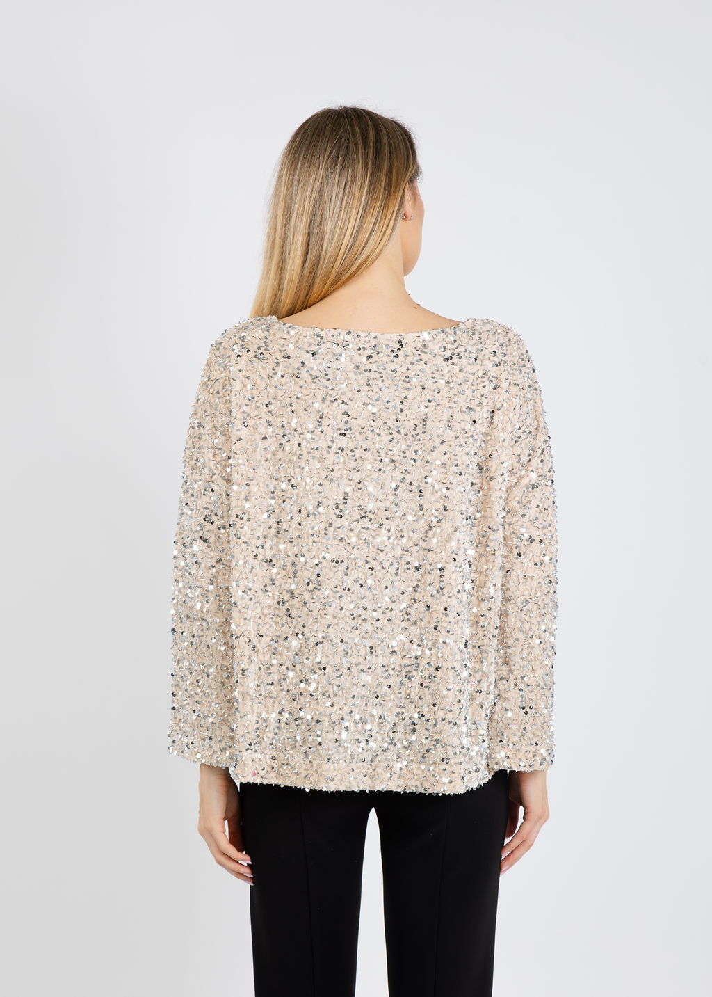 Terra Sparkle Tunic in Champagne available at Barbara Katz