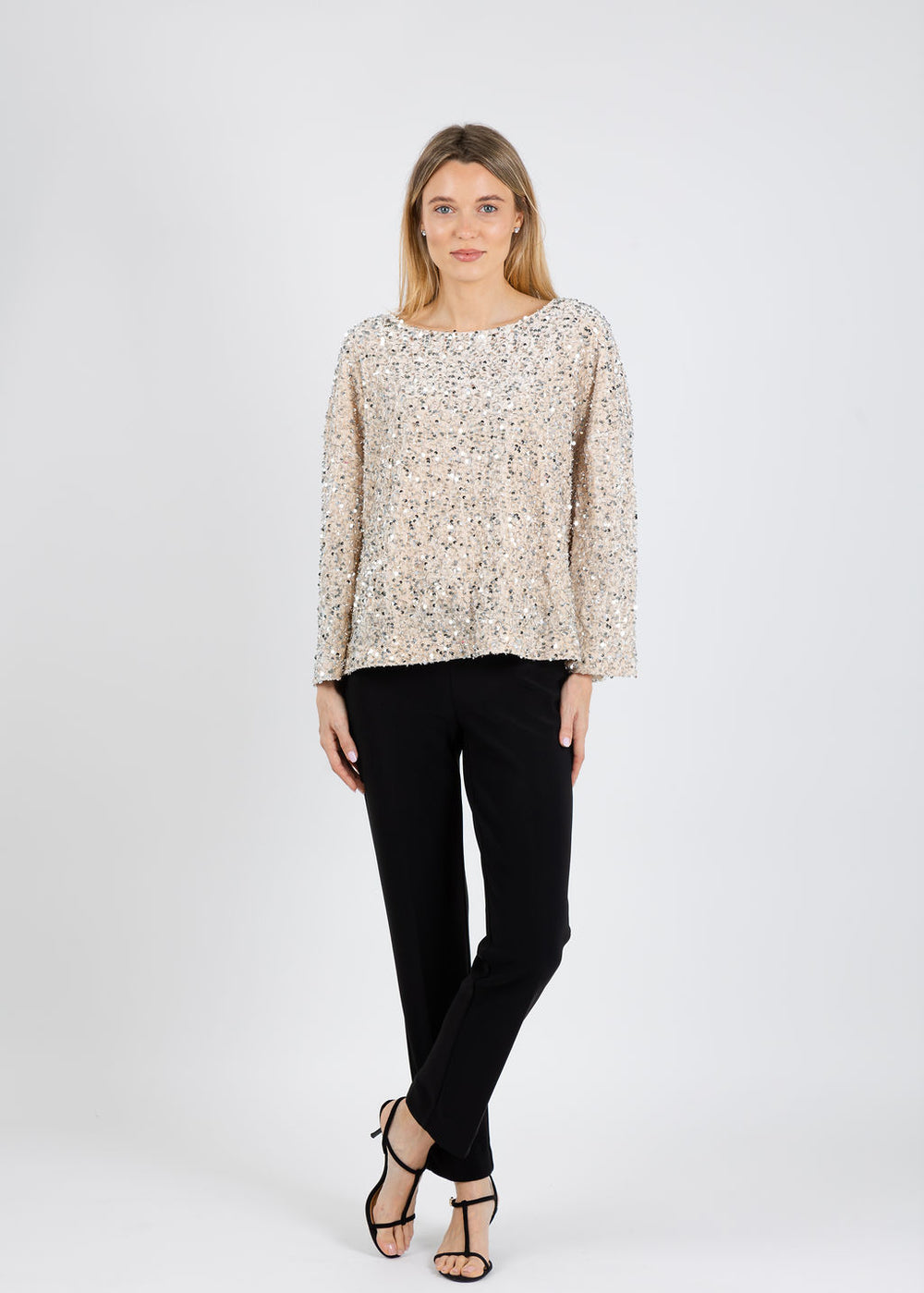 Terra Sparkle Tunic in Champagne available at Barbara Katz