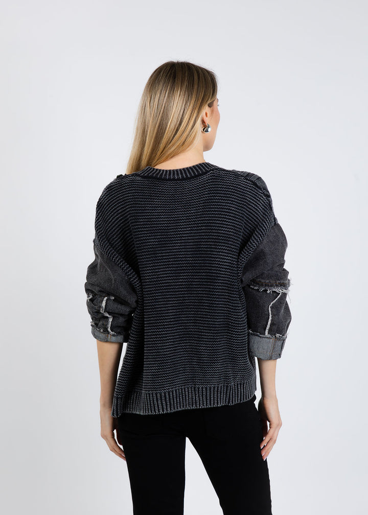 Terra Tish Cardigan in Black available at Barbara Katz