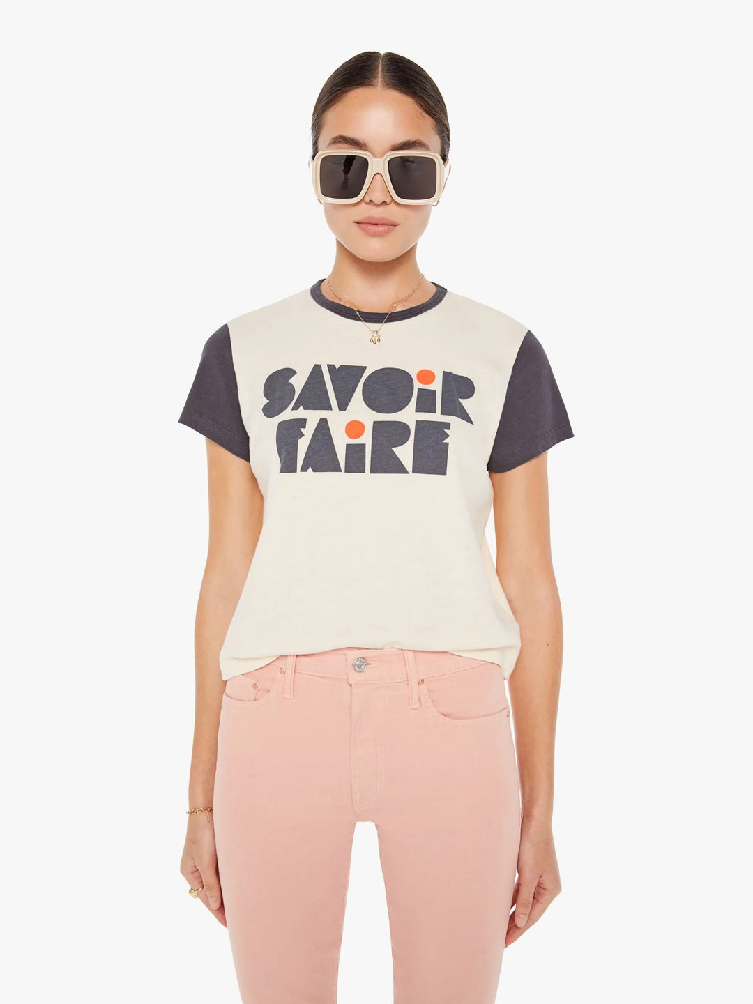 Mother The Goodie Goodie Ringer Tee - Savoir Faire