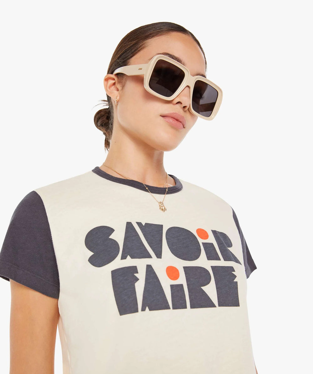 Mother The Goodie Goodie Ringer Tee - Savoir Faire