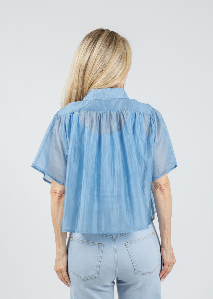 The Shirt The Hayden Shirt in Cornflower Blue available at Barbara Katz