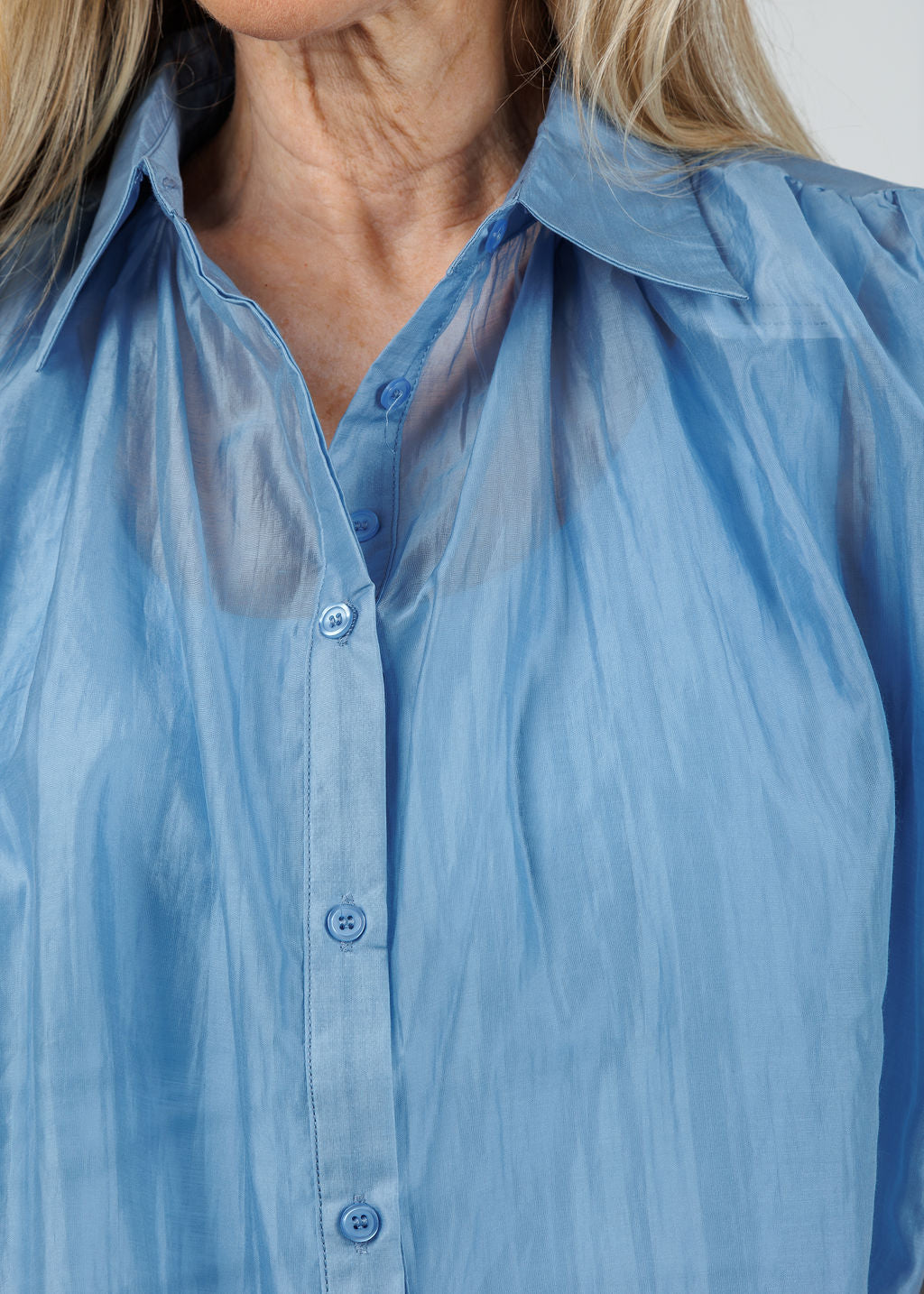 The Shirt The Hayden Shirt in Cornflower Blue available at Barbara Katz
