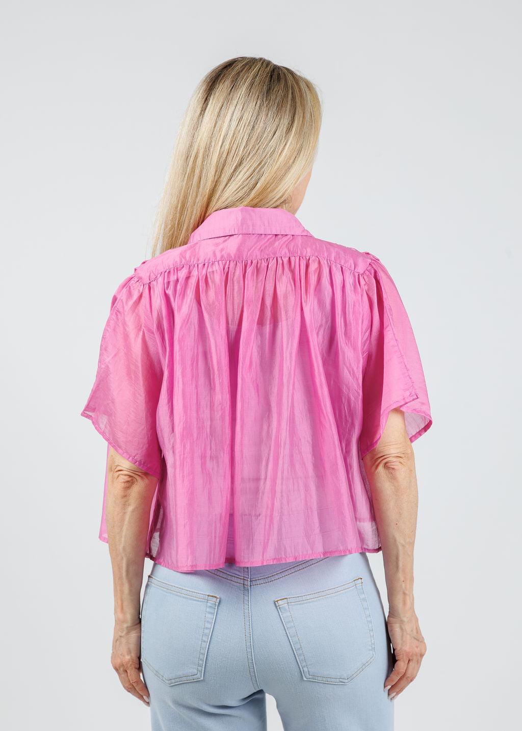 The Shirt The Hayden Shirt in Magenta available at Barbara Katz