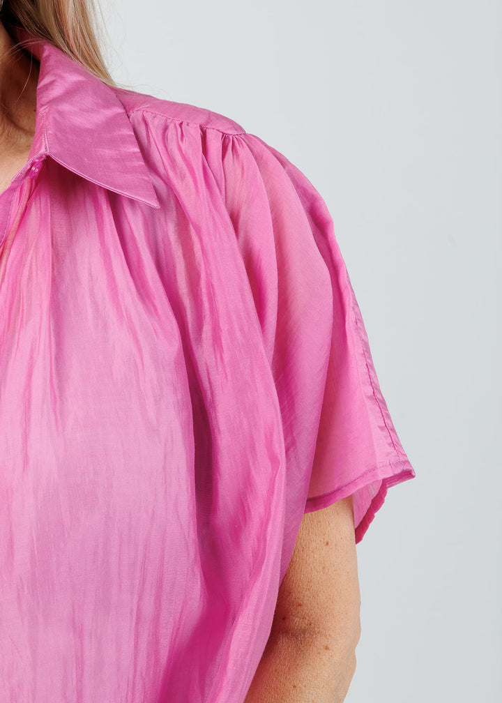 The Shirt The Hayden Shirt in Magenta available at Barbara Katz