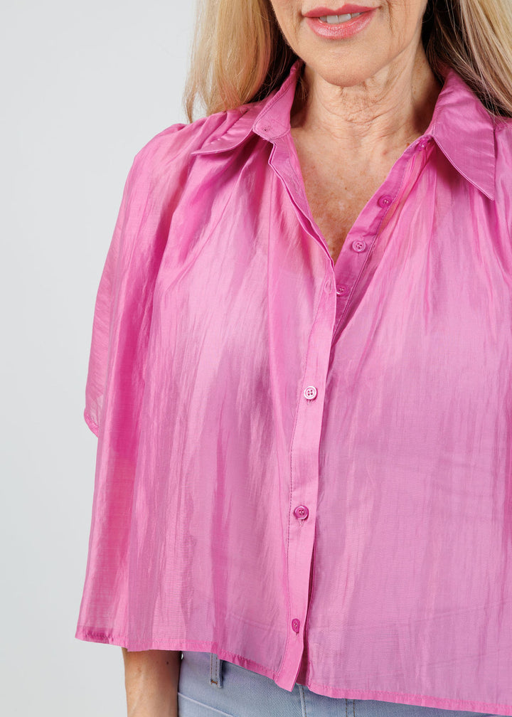 The Shirt The Hayden Shirt in Magenta available at Barbara Katz