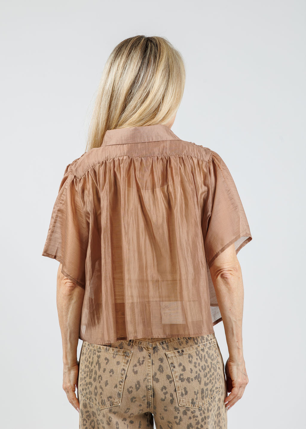 The Shirt The Hayden Shirt in Tan available at Barbara Katz