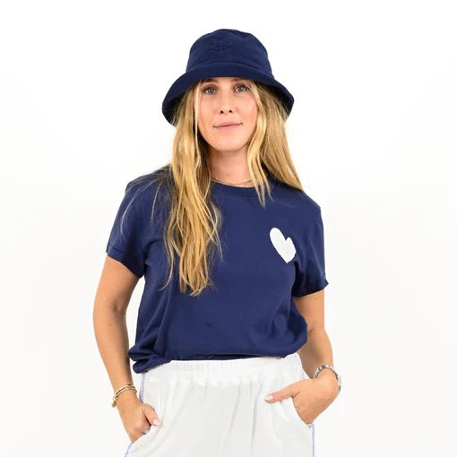 The Suke Tee Imperfect Heart - Indigo