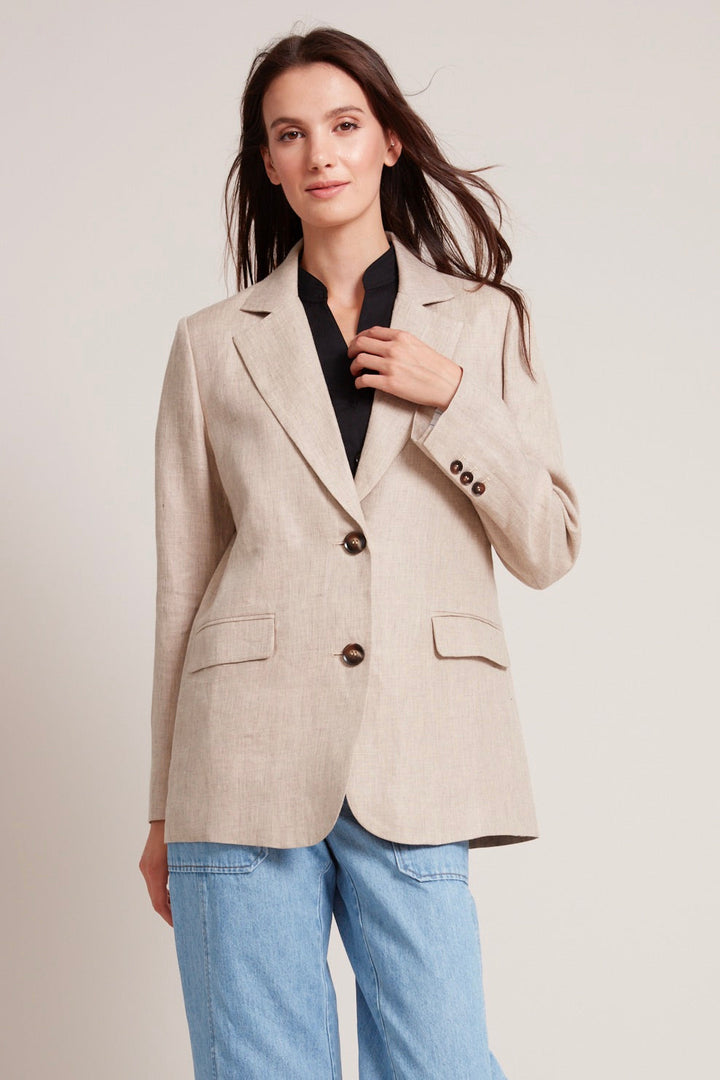 Adroit Atelier Jake Boyfriend Blazer Straight Cut in Sand available at Barbara Katz