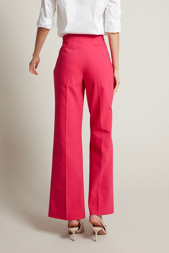 Adroit Atelier Preston Pin Tuck Pants With Slant Pockets in Raspberry available at Barbara Katz