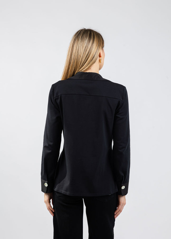 Tinta Alessandra Multi Button Blouse in Black available at Barbara Katz