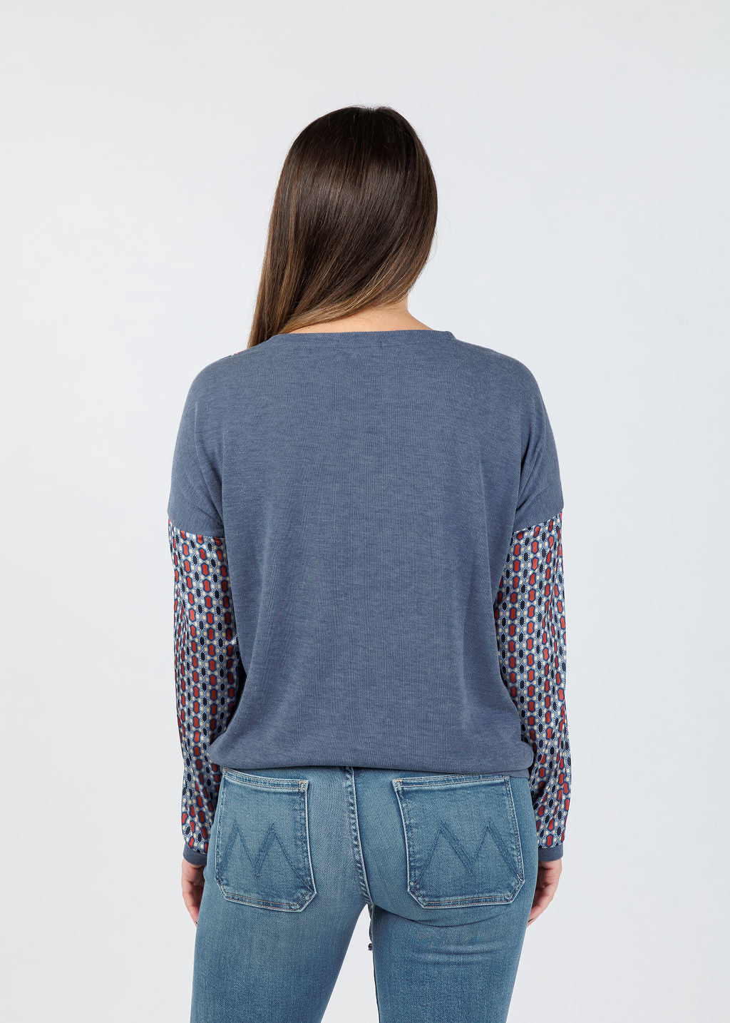 Tinta Carolina Silky Crew Top in Multicolor available at Barbara Katz